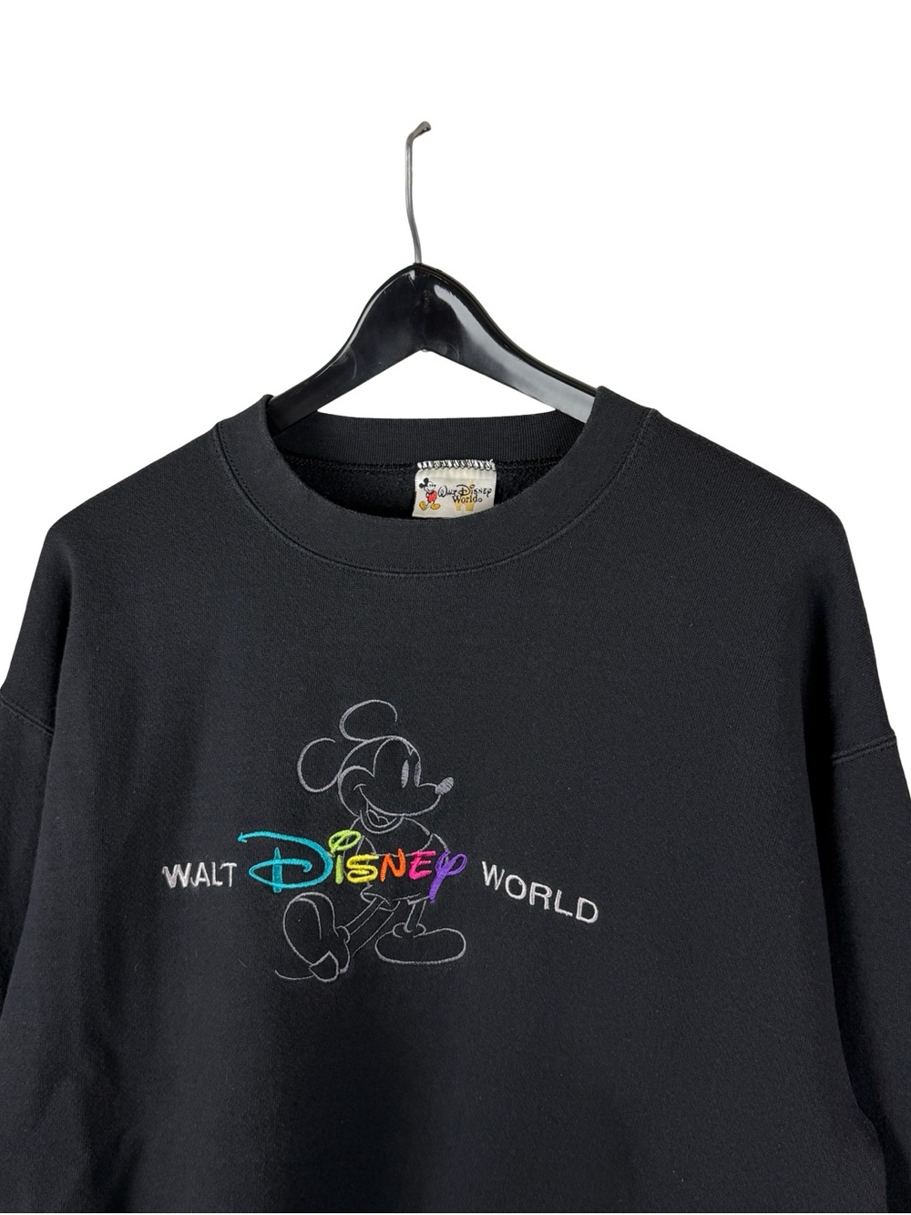 Vintage 90s Walt Disney World Embroidered Mickey Pullover Sweatshirt Size L - Picture 6 of 8